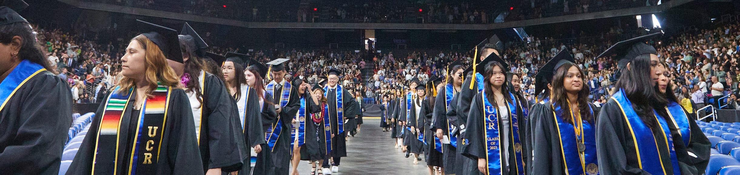 UCR graduates at the Toyota Arena Commencement